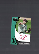 Dustin Pedroia Red Sox Arizona State 2009 Press Pass Fusion Red Ink Auto 2/21