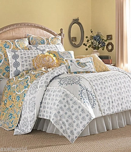 DENA HOME "cornflower/pavillion" QUILTED 3PC 1pc twin quilt  s/sham  e/sham NIP - Image 1 of 1