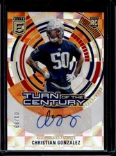 2023 Donruss Elite Christian Gonzalez Orange Turn/Century Rookie Auto #1/99
