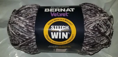 Yarnspirations Bernat  Stitch 'N Win Blanket Velvet Yarn Vapor Gray Grey - Image 1 of 2