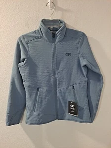 Outdoor Research Vigor Plus Women Fleece Jacket Stand Up Collar Nimbus XS NWT - Picture 1 of 14