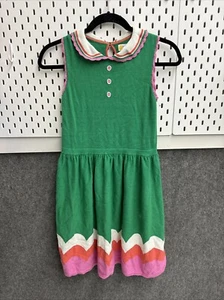 11-12 Mini Boden Dress Knit Green Crochet Peter Pan Collar - Picture 1 of 8