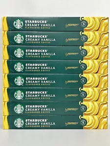STARBUCKS Creamy Vanilla Coffee By Nespresso Blonde Roast 8 X 10 Capsule Packs - Picture 1 of 6