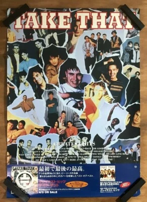 Take That /Greatest Hits 1996 Japan Original Promo Poster B2 20x28in 515×728mm - Image 1 of 4