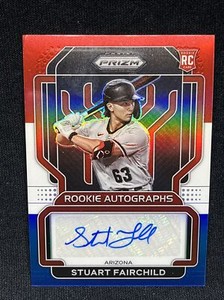 2022 PANINI PRIZM BLUE WHITE RED # RA-SF STUART FAIRCHILD AUTO ROOKIE/50