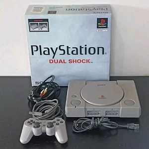 Japanese Playstation 1 PS1 Dual Shock Console SCPH-9000 With Box NTSC-J Working - Foto 1 di 23