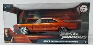 PRICE REDUCED!!! Jada 1/24 Fast & Furious Dom's 1970 Plymouth Road Runner VHTF - Picture 1 of 5