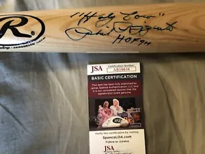 MAZZA DA BASEBALL FIRMATA PHIL RIZZUTO RAWLINGS NY YANKEES INSC HOLY COW HOF 94 JSA - Foto 1 di 9
