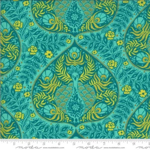 Kasada Plume Teal 11864-13 Crystal Manning Moda Fabrics Priced per half yard - Picture 1 of 3