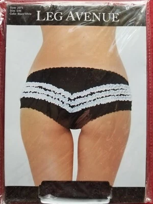Panty trasero con volantes en contraste Leg Avenue talla S/M  Foto 1 de 3
