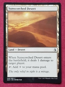 Magic The Gathering AMONKHET SUNSCORCHED DESERT land card MTG - Picture 1 of 2
