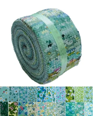 Tela rollo de gelatina - 20 estampados florales surtidos 100 % algodón 40 tiras precortadas 2... Foto 1 de 4