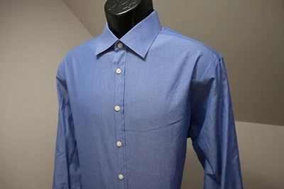 Camisa de Vestir Charles Tyrwhitt Calce Ajustado Manga Larga Azul Para Hombre Talla 17-35 XL Foto 1 de 4