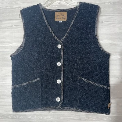 ALPS Apparel Mujeres Chaleco de Vellón Texturizado Gris Bolsillos Completos con Botones XL Hecho en EE. UU. Foto 1 de 4