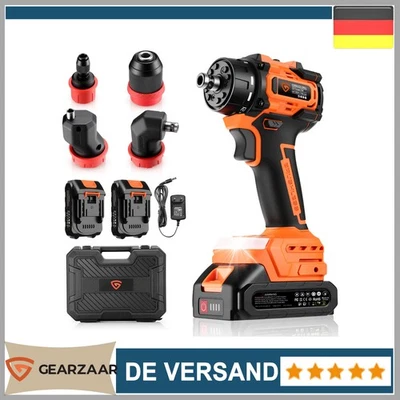 Cordless Drill + Case 21V 10mm inc 2x Batteries (1.5Ah) 5 in 1 45Nm - Image 1 of 4