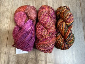 Handspun Wool Art Yarn Merino Baby Camel and Alpaca Silk Fibres Bundle Destash - Picture 1 of 4