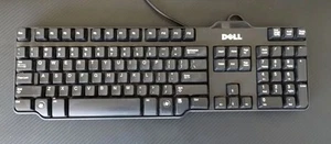 Genuine Dell L100 USB Wired Computer Keyboard Mechanical Black E206453 - Picture 1 of 3