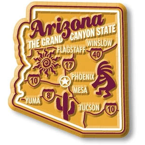 Arizona Premium State Magnet by Classic Magnets, 2" x 2.3" - Picture 1 of 5