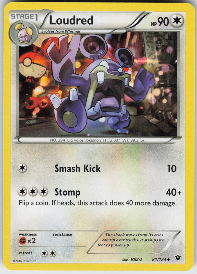 Loudred 81/124 Uncommon  XY - Fates Collide - Image 1 of 1