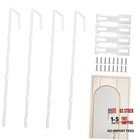 PCS Over The Door Mirror Hanger, Adjustable Door Mirror Hanger, Five 4 White