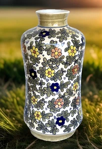 Vintage Hand Painted Talavera Type Vase, Spain or Mexico, Unsigned - Picture 1 of 7
