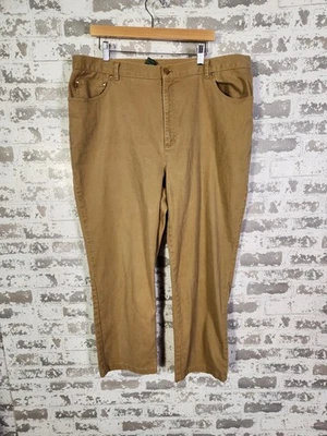 Lauren Jeans Co. Ralph Lauren Jeans Size 22 Brown Denim Stretch Pants  - Image 1 of 4