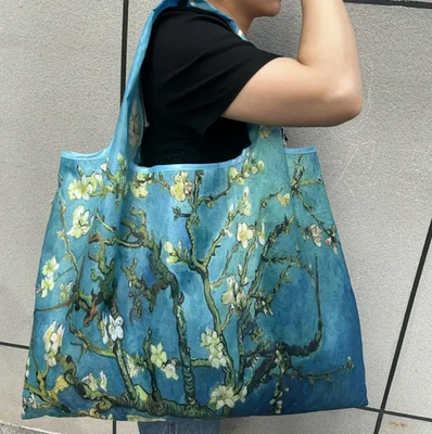 ¡Nuevo!  ¡Bonito!  Bolso de Mano de Viaje/Comestibles "Van Gogh's Almond Blossom"... ¡Estilo! Foto 1 de 4