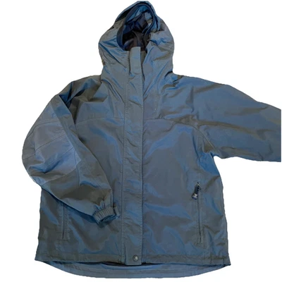 Chaqueta cortavientos con capucha Cabelas para mujer talla L gris resistente al agua facturada Foto 1 de 4