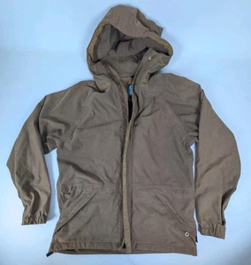 ALF Kuhl Das Schell Brown Waterproof Anorak Parka Men's L Hooded Jacket Coat - Picture 1 of 10