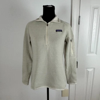 Patagonia Women's Better Sweater 1/4 Zip Fleece in Ivory Cream Off White Size M - Image 1 of 4