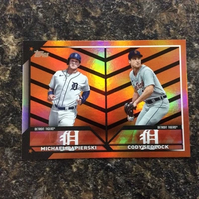 2023 Topps Update Cody Sedlock, Michael Papierski US262 Orange & Black Foil (RC) - Image 1 of 2