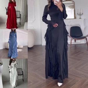 Modisches Damen Langarm Kleid mit High Waist Design für Events - Picture 1 of 27