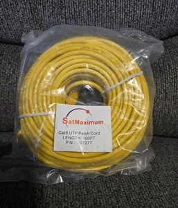 CAT6 Patch Cord RJ45 Ethernet Cable for Network Internet Router Modem Yellow. - Afbeelding 1 van 2