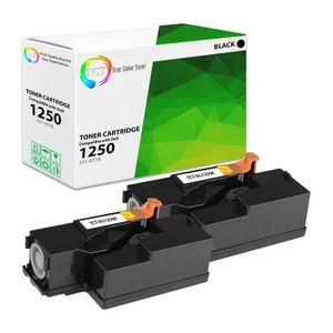 TCT 2PK Black 1250 Laser Toner Cartridge Set For Dell 1250c 1350 1355cn C1760nw - Picture 1 of 6