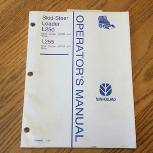 New Holland L250 L255 SKID STEER LOADER OPERATOR MANUAL MAINTENANCE GUIDE BOOK - Picture 1 of 4