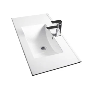 Bathroom Vanity White Ceramic Thin Edge Basin - 60E - Picture 1 of 3