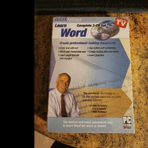 Video Professor Microsoft Word Complete 3-CD Set 2007 SEALED - Image 1 of 1