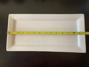 sur la table porcelain serving tray plate 14x7 - Picture 1 of 5