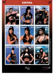 Liberia 2000 - "Chyna" Wrestling - Sheet of 9 Stamps - MNH - Picture 1 of 1