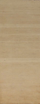 Durable Contemporary Gabbeh Solid Design Wool Rug Runner - Made to Last! 3x10 ft - Image 1 of 4