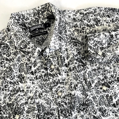 Mens Panhandle Slim LS Western Diamond Pearl Snap Shirt Sz XL Paisley - Image 1 of 4