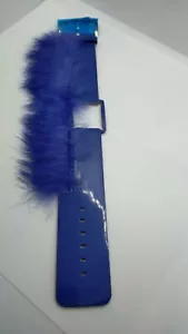 Cinturón Just Cavalli De Piel Y Plumas Morado 7251610045 Nuevo - Imagen 1 de 3