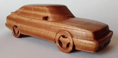 1:18 Saab 900 Turbo 16v Wood Car Rare Model Scale Replica Others on Request - Image 1 of 4