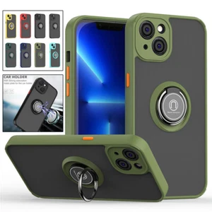 Magnetic Ring Stand Phone Case Back Cover For iPhone 15 14 Pro Max 13 12 11 XS 8 - Picture 1 of 28
