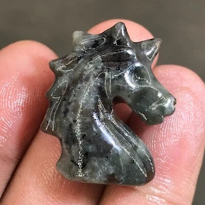 "Estatuillas de cuarzo talladas en cristal de piedra de llama natural de unicornio 1 pieza" - Imagen 1 de 12
