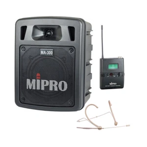 Mipro MA-300 Mobiles Beschallungssystem + Taschensender + Headset-Mikrofon - Picture 1 of 5