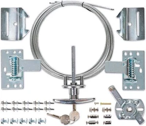 Universal Garage Door Lock Kit w/ Spring Latch and Keyed Handle -Full Kit US - Picture 1 of 8