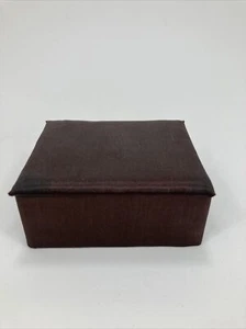 Brown Satin Gift/Jewelry Box w/ Mirror Mementos Jewelry Storage - Picture 1 of 5
