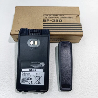 New BP-280 7.4V 2450mAh Li-ion Battery Pack for ICOM F1000 F2000 IC-V88 Radio - Image 1 of 4