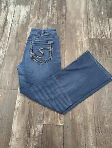 Silver Jeans Men's Aiko Bootcut Leg 34x27 Blue Medium Wash 5-Pocket - Picture 1 of 20